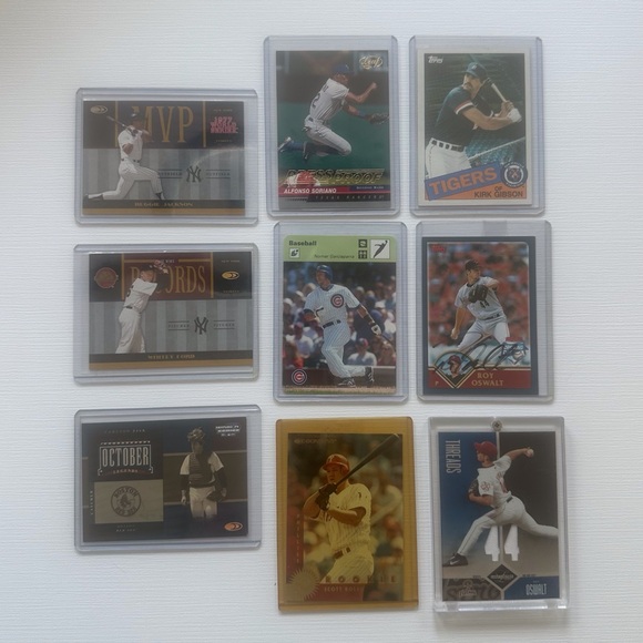Lot of 9 baseball trading cards various players‎ & teams 1985-2005 Topps Donruss - Picture 1 of 16